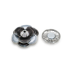 Magneet broche nr 314 fantasy zilverkleurig