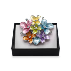 Magneet broche nr 318 fantasy zilverkleurig