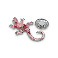 Magneet broche nr 328 fantasy zilverkleurig