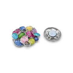 Magneet broche nr 330 fantasy zilverkleurig