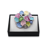 Magneet broche nr 330 fantasy zilverkleurig