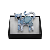 Magneet broche nr 331 fantasy zilverkleurig