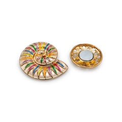 Magneet broche nr 343 fantasy goudkleurig