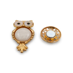 Magneet broche nr 345 fantasy goudkleurig