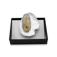 Magneet broche nr 364 fantasy zilverkleurig