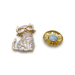 Magneet broche nr 368 fantasy goudkleurig