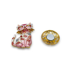 Magneet broche nr 369 fantasy goudkleurig