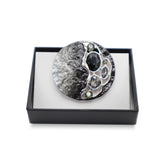 Magneet broche nr 374 fantasy zilverkleurig