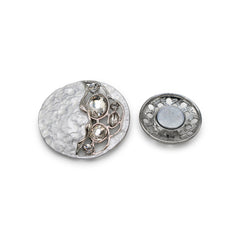 Magneet broche nr 375 fantasy zilverkleurig