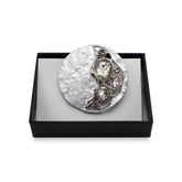 Magneet broche nr 375 fantasy zilverkleurig