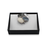 Magneet broche nr 377 fantasy zilverkleurig