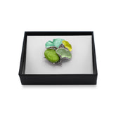 Magneet broche nr 381 fantasy zilverkleurig