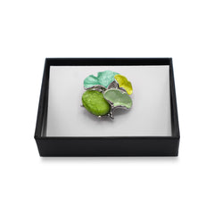 Magneet broche nr 381 fantasy zilverkleurig