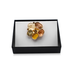 Magneet broche nr 383 fantasy goudkleurig