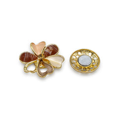 Magneet broche nr 390 fantasy goudkleurig