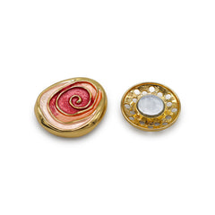 Magnetbrosche Nr.402 Fantasie Goldfarben