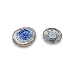 Magnetbrosche Nr.404 Fantasie Silberfarben