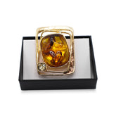 Magnetbrosche Nr.418 Fantasie Goldfarben