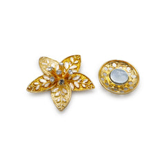 Magneet broche nr 432 fantasy goudkleurig