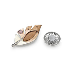 Magneet broche nr 449 fantasy zilverkleurig