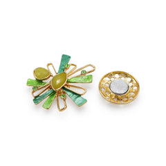 Magneet broche nr 455 fantasy goudkleurig