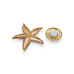 Magneet broche nr 466 fantasy goudkleurig