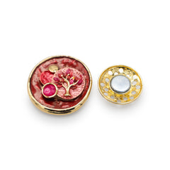 Magneet broche nr 485 fantasy goudkleurig