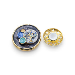 Spilla magnetica n. 468, stile fantasy, color argento