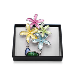 Broche magnétique n° 468, style fantaisie, couleur argentée