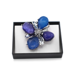 Magneet broche nr 514 fantasy zilverkleurig