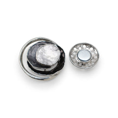 Magneet broche nr 516 fantasy zilverkleurig