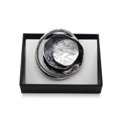 Magneet broche nr 516 fantasy zilverkleurig
