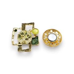Magneet broche nr 525 fantasy goudkleurig
