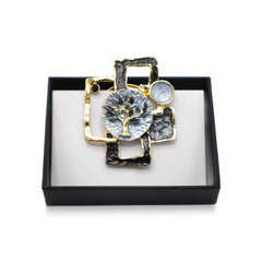 Spilla magnetica n. 468, stile fantasy, color argento