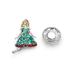 Broche magnétique n° 468, style fantaisie, couleur argentée