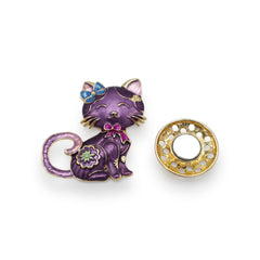 Magneet broche nr 537 fantasy goudkleurig