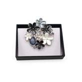 Magneet broche nr 232 fantasy zilverkleurig