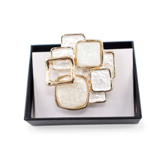 Magneet broche nr 199 fantasy goudkleurig