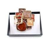 Magneet broche nr 201 fantasy goudkleurig