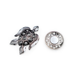 Magnetbrosche Nr. 209 Fantasie Silberfarben