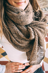 4 jaargetijde sjaal dark brown