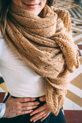 4 jaargetijde sjaal dark brown