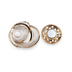 Magneet broche nr 181 fantasy goudkleurig