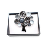 Magneet broche nr 186 fantasy zilverkleurig