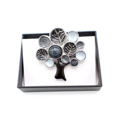 Magneet broche nr 186 fantasy zilverkleurig