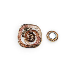 Magneet broche nr 221 fantasy goudkleurig