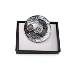 Magneet broche nr 226 fantasy zilverkleurig