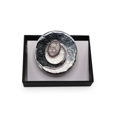 Magneet broche nr 234 fantasy zilverkleurig