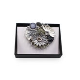 Magneet broche nr 236 fantasy zilverkleurig