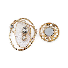 Magnetbrosche Nr. 196 Fantasie Goldfarben